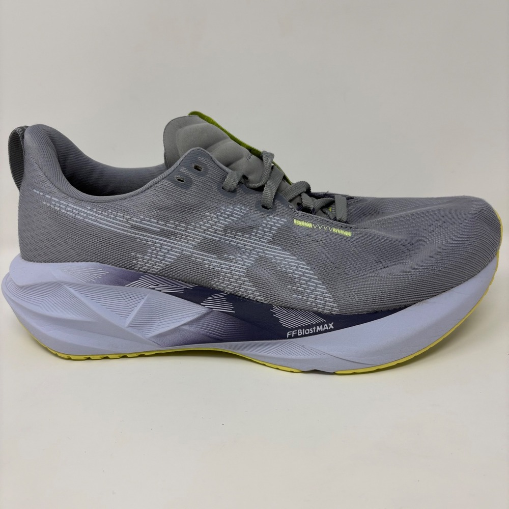 ASICS Novablast 5 Womens Size 10 Grey Blue Athletic Running Shoes (1012B765)